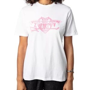 NWT Zadig & Voltaire Hello Stop Breaking Hearts Oversized Tee XS